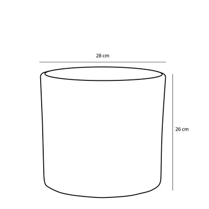 Era Flowerpot - H26 x Ø28 cm - Relief - White
