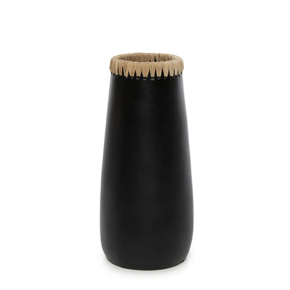 The Sneaky Vaas terracotta - Zwart Naturel - L |woon-meubel.nl