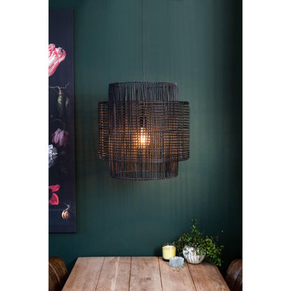 Hanglamp BRANDON mat zwart Ø40x45cm |woon-meubel.nl