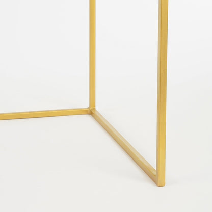 Aaron Bijzettafel Gouden Pootjes Roze- Set van 2 |woon-meubel.nl