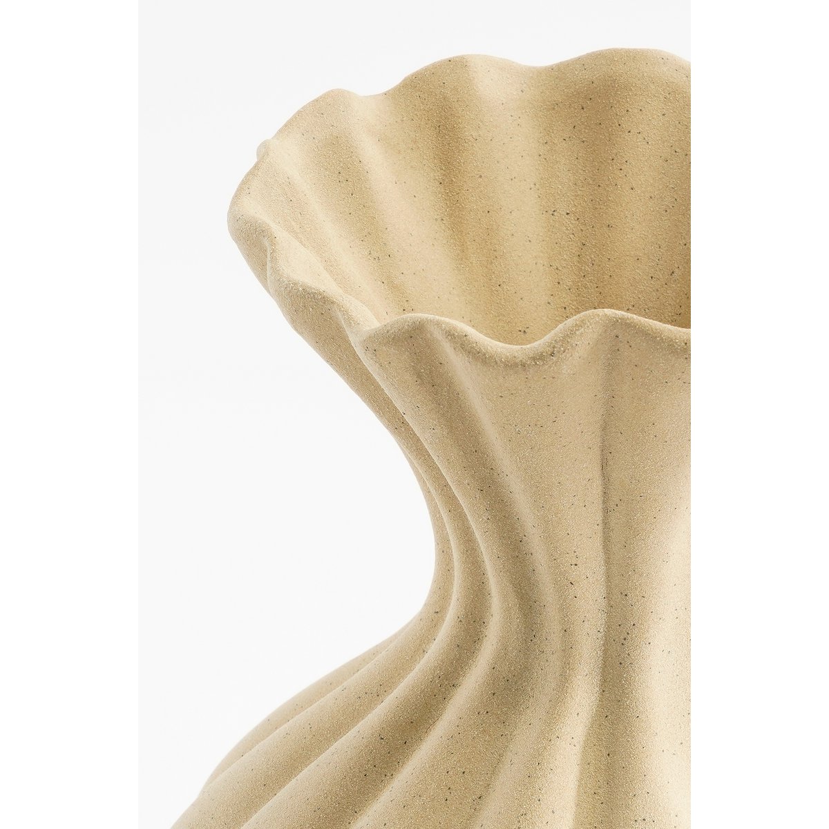 Fiore Vaas - L15 x B15 x H40 cm - Keramiek - Beige