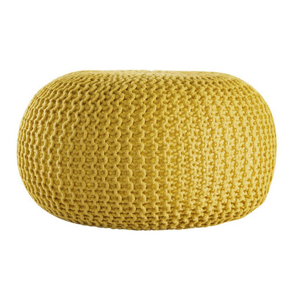 Voglrieder Knitted Outdoor Pouf – Ø 55 cm – Waterproof – Available in Various Colors