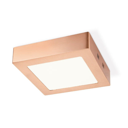 Plafonnier LED Ska - Cuivre - Carré 17/17/3,6 cm