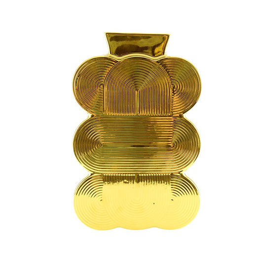 Luxe Gouden Vaas Keramiek – 25cm | Aulica | woon-meubel.nl