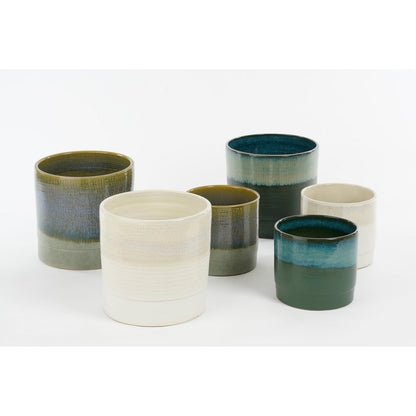 Olof Bloempot Terracotta, Crème - H20 x Ø22 | woon-meubel.nl