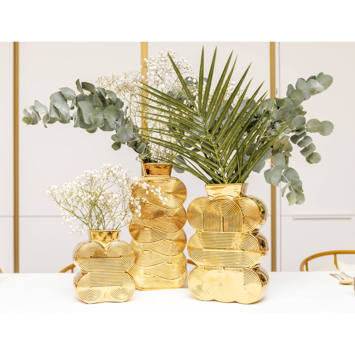 Gouden Vaas 30cm – Keramiek | Aulica | woon-meubel.nl