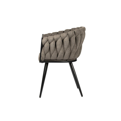Wave stoel taupe - Set van 2 |woon-meubel.nl