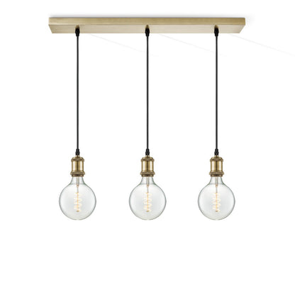 Hanglamp vintage 3 LED lamp G125 dimbaar E27 helder