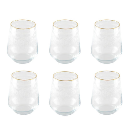 Set 6 Arabische Waterglazen – Aulica | Goud & Elegant |woon-meubel.nl
