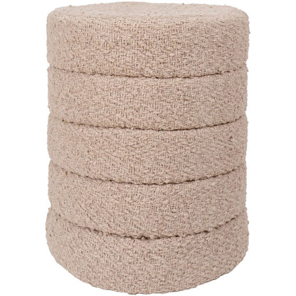 Poef Rosa Beige 53 x ø43 cm |woon-meubel.nl