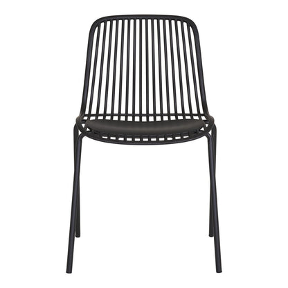 Branson Garden Chair - Zwart, stapelbaar - set van 4