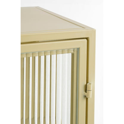 Clifton Opbergkast met Deuren - Beige, Metaal L38x 35xH90 |woon-meubel.nl