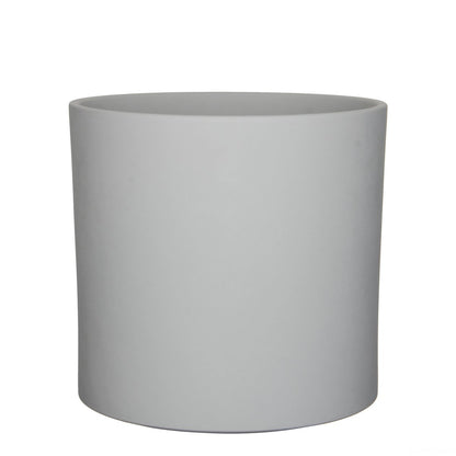 Cache-pot Era - H31 x Ø32,5 cm - Brut - Gris clair