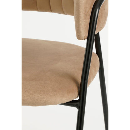 Moony Dining Chair - Velvet - Beige