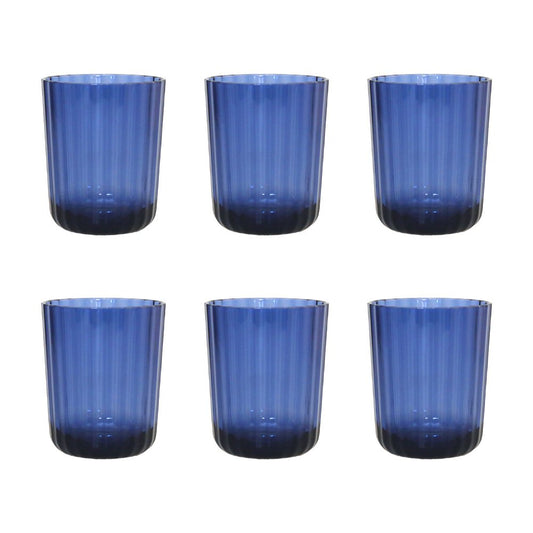 Aulica Waterglazen Set – 6 Blauw Acryl Glazen voor Binnen & Buiten | woon-meubel.nl