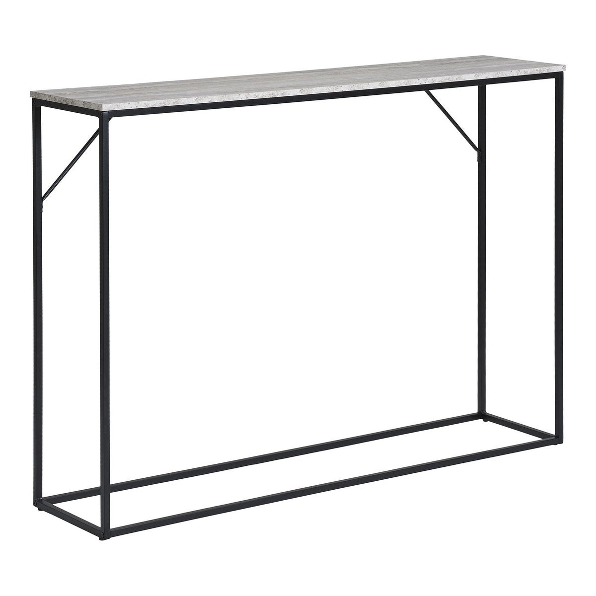 Console Vita - aspect travertin, noire, 110x26x80cm