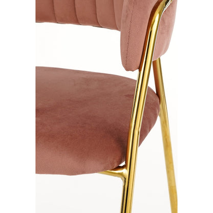 Moony Dining Chair - Velvet - Pink