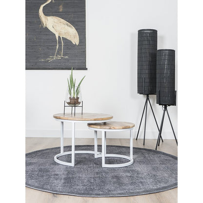 Table basse Bart Blanche - Lot de 2