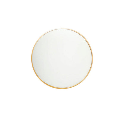 Miroir - Rond - Métal - Doré - 80x2,5x80cm