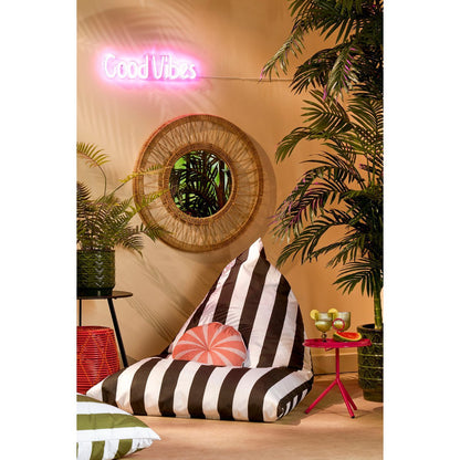 Ludy Wandspiegel - H5 x Ø70 cm - Jute - Lichtbruin |woon-meubel.nl