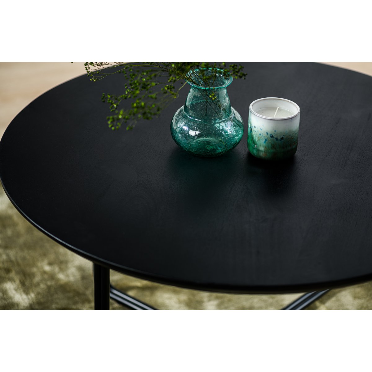 Salontafel rond, 75 cm, B340 zwart