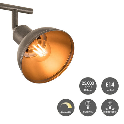 Opbouwspot Denver 2 - incl. dimbare LED lamp - hout|woon-meubel.nl