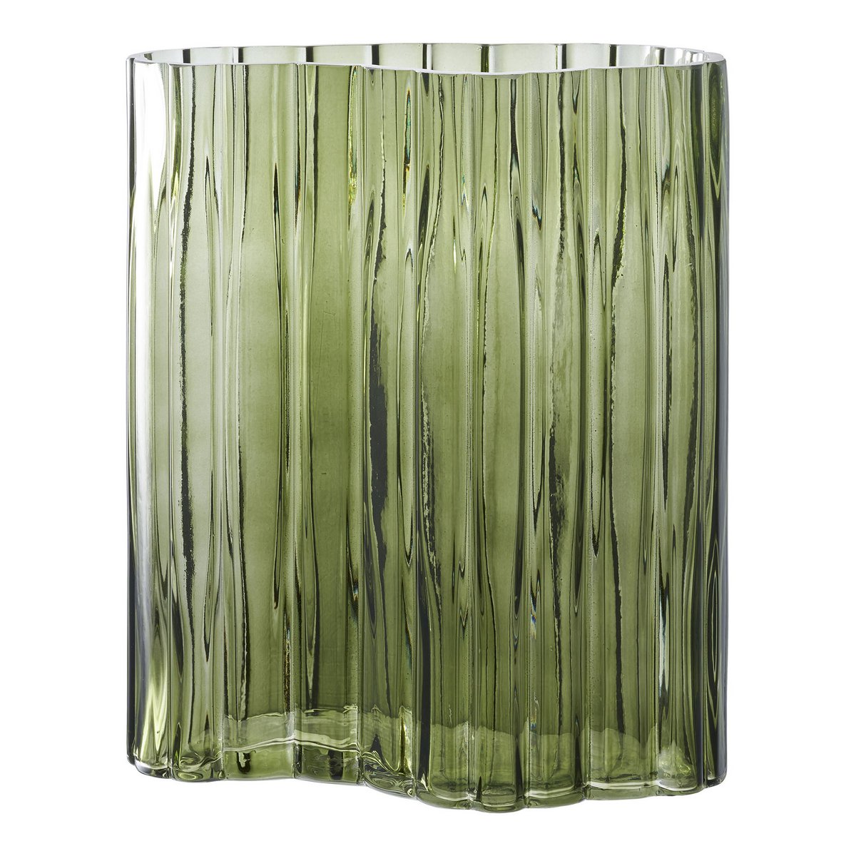 Vaas - Gerookt groen, glas |woon-meubel.nl