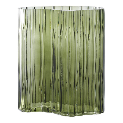 Vaas - Gerookt groen, glas |woon-meubel.nl