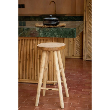 Elegante Barkruk - handgemaakt massief hout |stijlvol en tijdloos |woon-meubel.nl