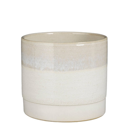 Olof Bloempot Terracotta, Crème - H20 x Ø22 | woon-meubel.nl
