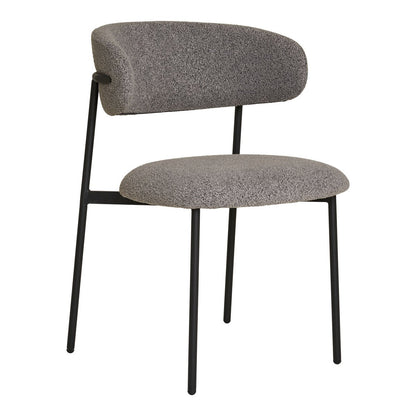 Mira Eetkamerstoel - bouclé grijs - Set van 2 |woon-meubel.nl