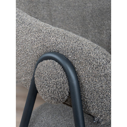 Eetkamerstoel Lio Brown, Bouclé, Luxe Design |woon-meubel.nl