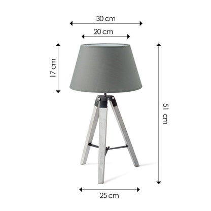 Tafellamp Largo - Wit Lampvoet en antraciet |woon-meubel.nl