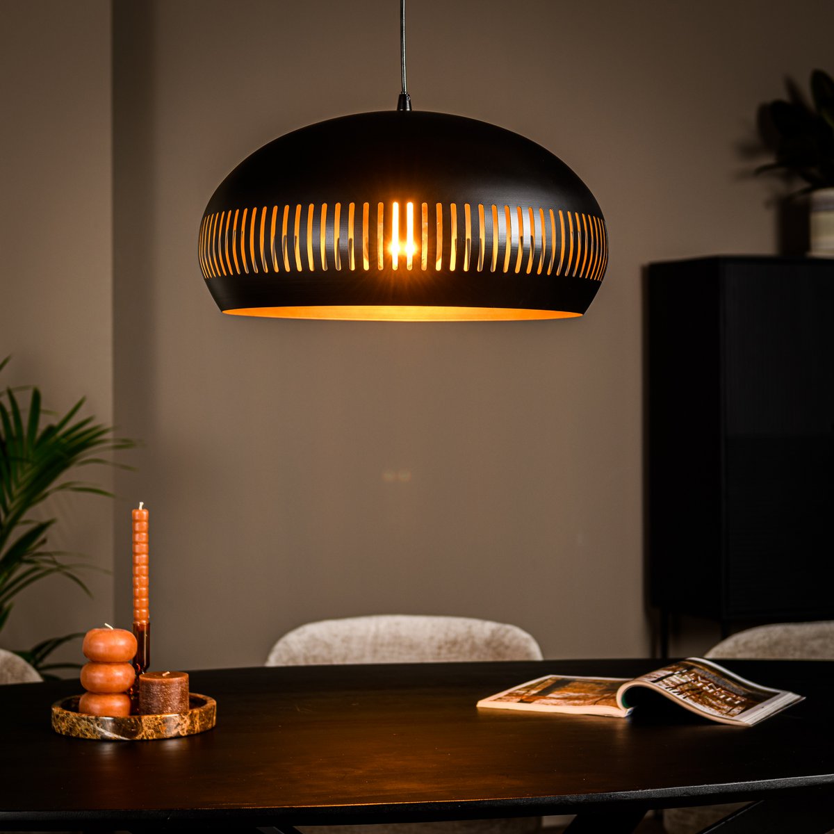 Hanglamp, 1-lichts, H340 zwart