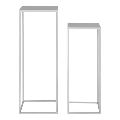 Bloemenstandaard Set – Staal in Koel Grijs – Modern Design | woon-meubel.nl