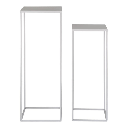 Bloemenstandaard Set – Staal in Koel Grijs – Modern Design | woon-meubel.nl