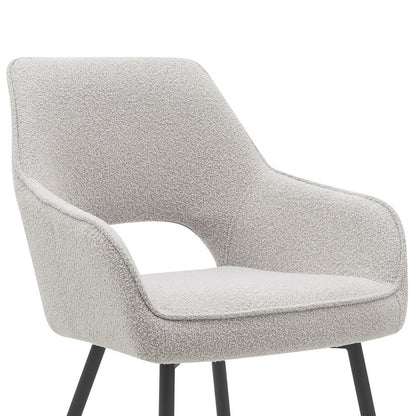 Eetkamerstoel Gina – Bouclé – Naturel |woon-meubel.nl