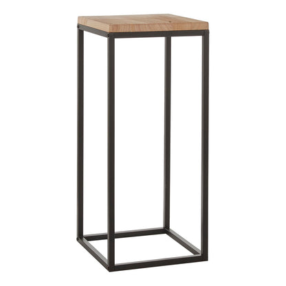 Oskar Plant Table - Wood, Metal - Black