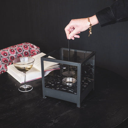 Table Fireplace – Bio Ethanol Burner made of Metal and Glass
