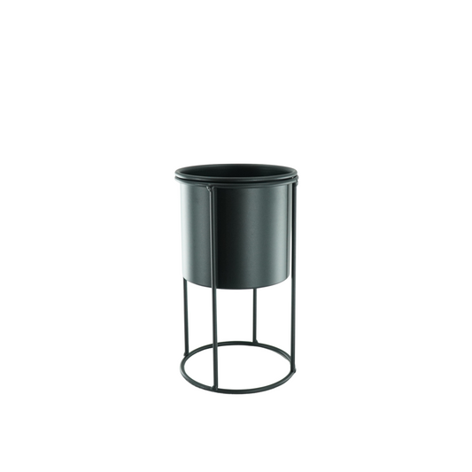Metalen Plantenstandaard Zwart – 11x11x19 cm – Housevitamin – Staande Plantenpot voor Binnen