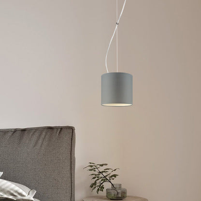 Deluxe pendant lamp with lampshade, E27, gray, 16cm