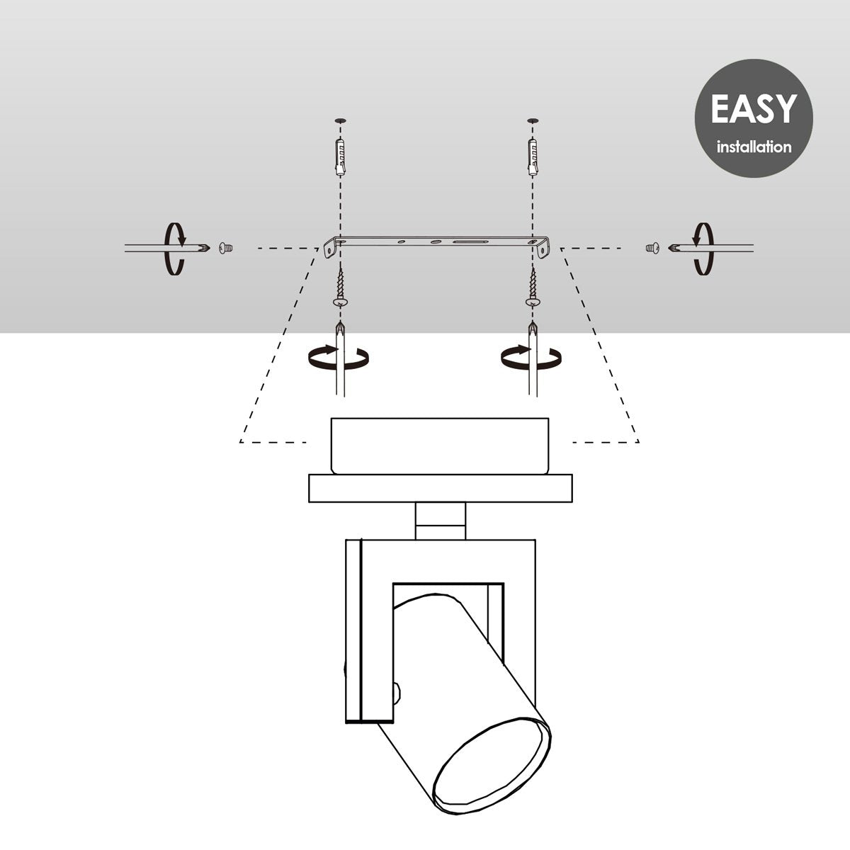 Wandspot Concrete - incl. dimbare LED lamp - beton