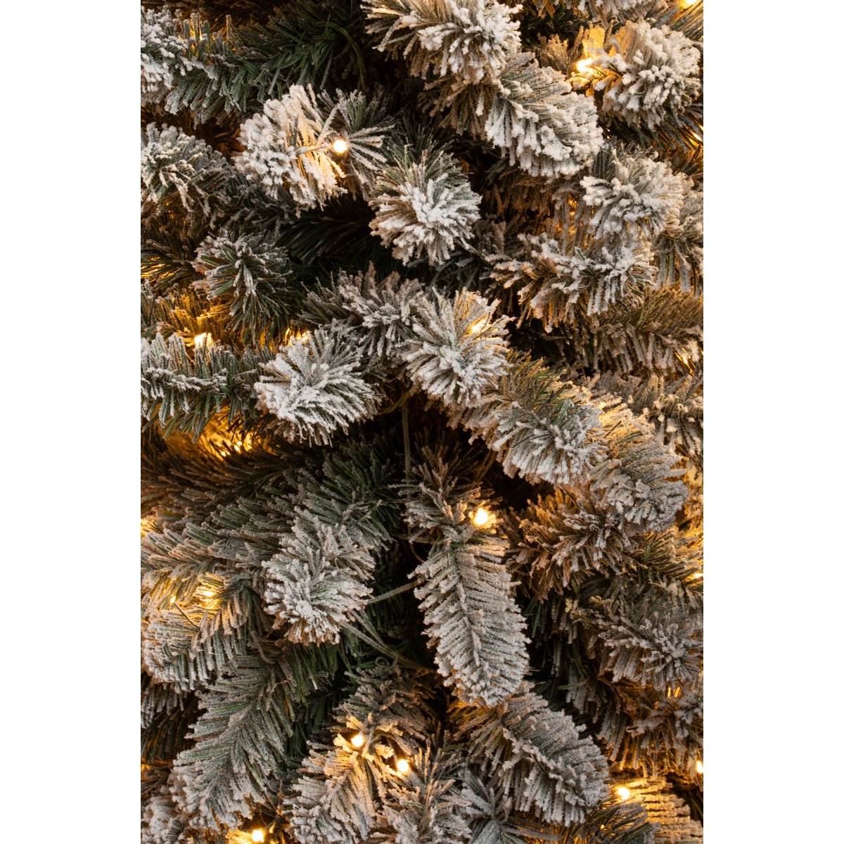 Charlton Smalle Kunstkerstboom met Warm Witte LED Verlichting - H230 x Ø58 cm - Groen Frosted