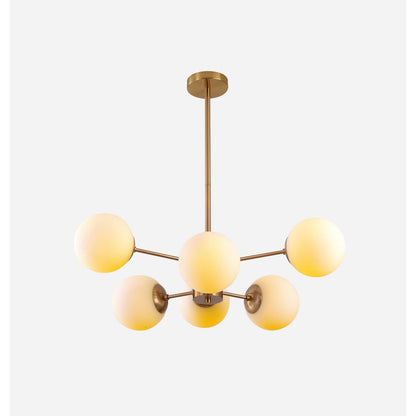 Lampe à suspension Gina Blanc Or 6 lumières