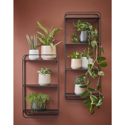 Cache-pot Ambre - H21 x Ø23,5 cm - Mat - Blanc