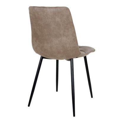 Chaise de salle à manger Middelfart - Microfibre marron clair - Lot de 2