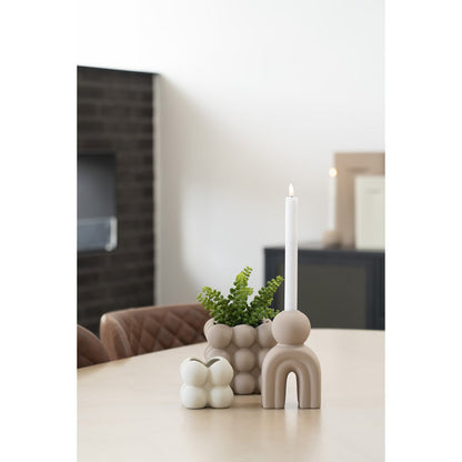 Flowerpot - Flowerpot in ceramic, brown