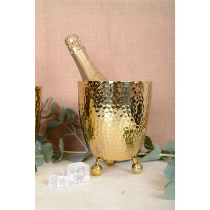 Aulica Hattle Golden Ice Bucket with Tongs