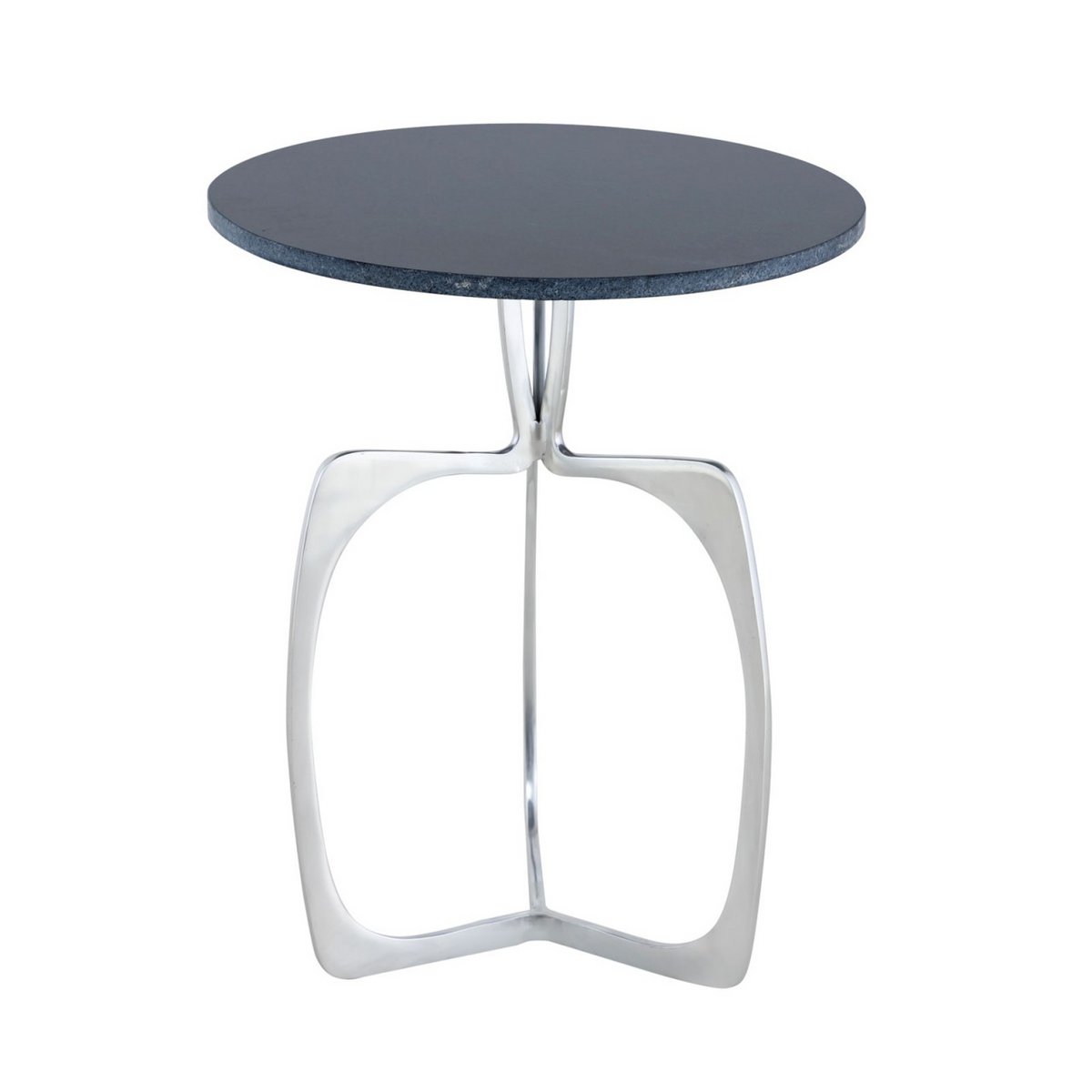 Luxe Ronde Bijzettafel van Marmer & Aluminium – Zilver/Zwart of Goud/Wit – Ø45 x H56 cm