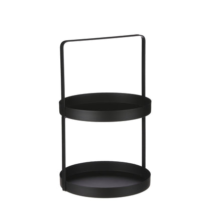 Etagere 2 Layers - H41 x Ø25 cm - Metal - Black